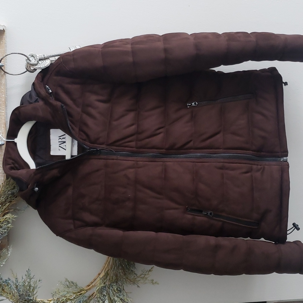 NWOT ZARA Brown Winter Coat Size Medium